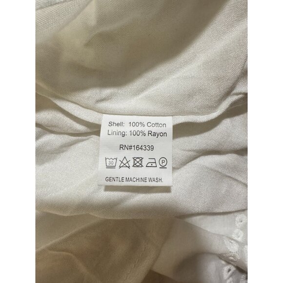 PETAL & PUP NWT SELDA FRILL SLEEVE MINI DRESS – WHITE SIZE MEDIUM - Picture 11 of 11